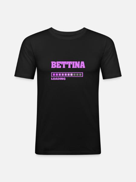 Bettina - Männer Slim Fit T-Shirt - Schwarz