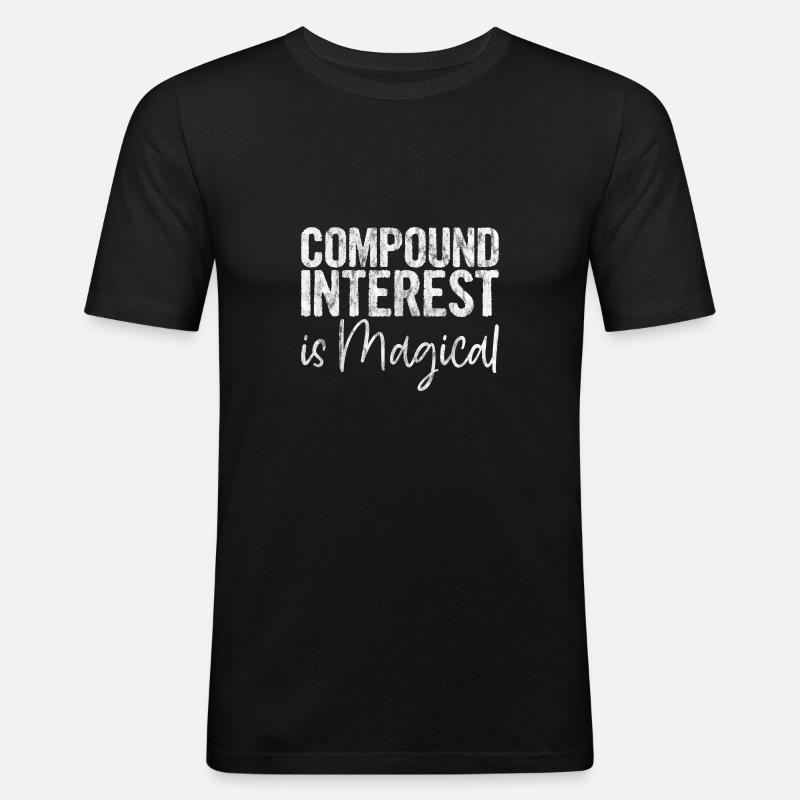 Compound Interest Is Magical - Men's Slim Fit T-Shirt - black