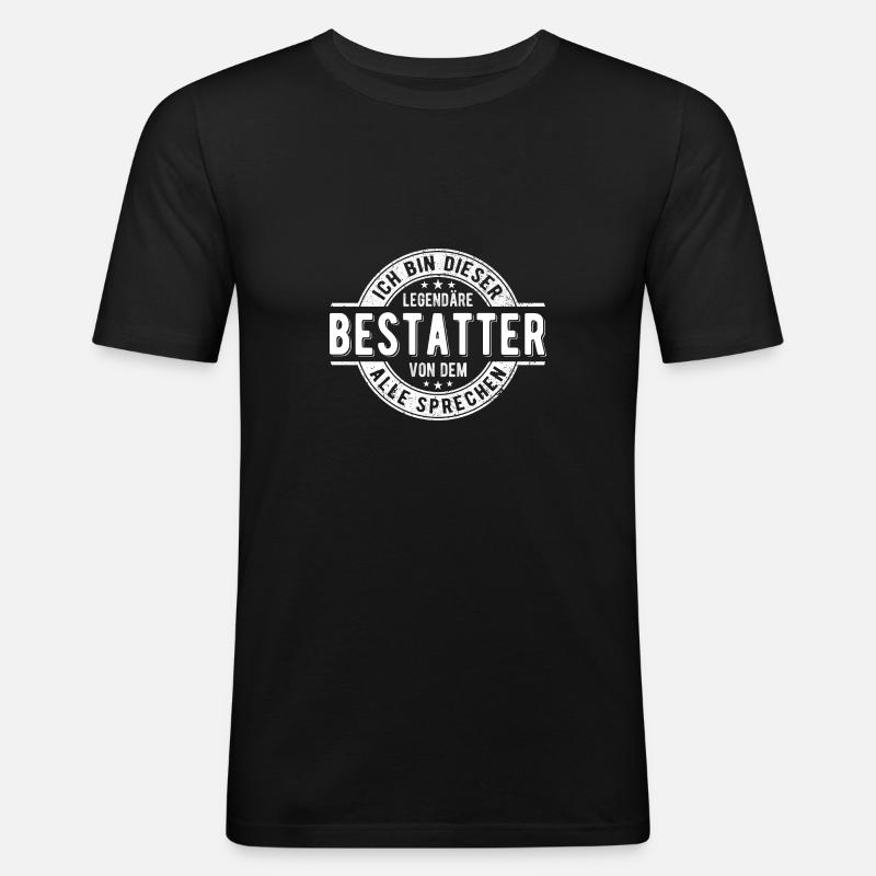 Bestatter - Männer Slim Fit T-Shirt - Schwarz