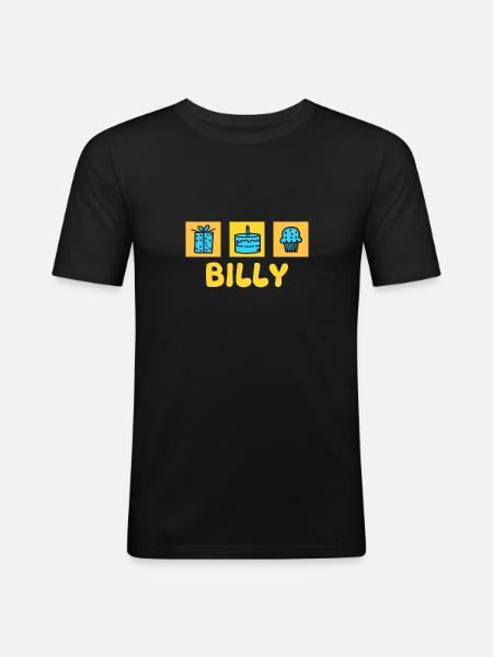 First name Billy - Men's Slim Fit T-Shirt - black
