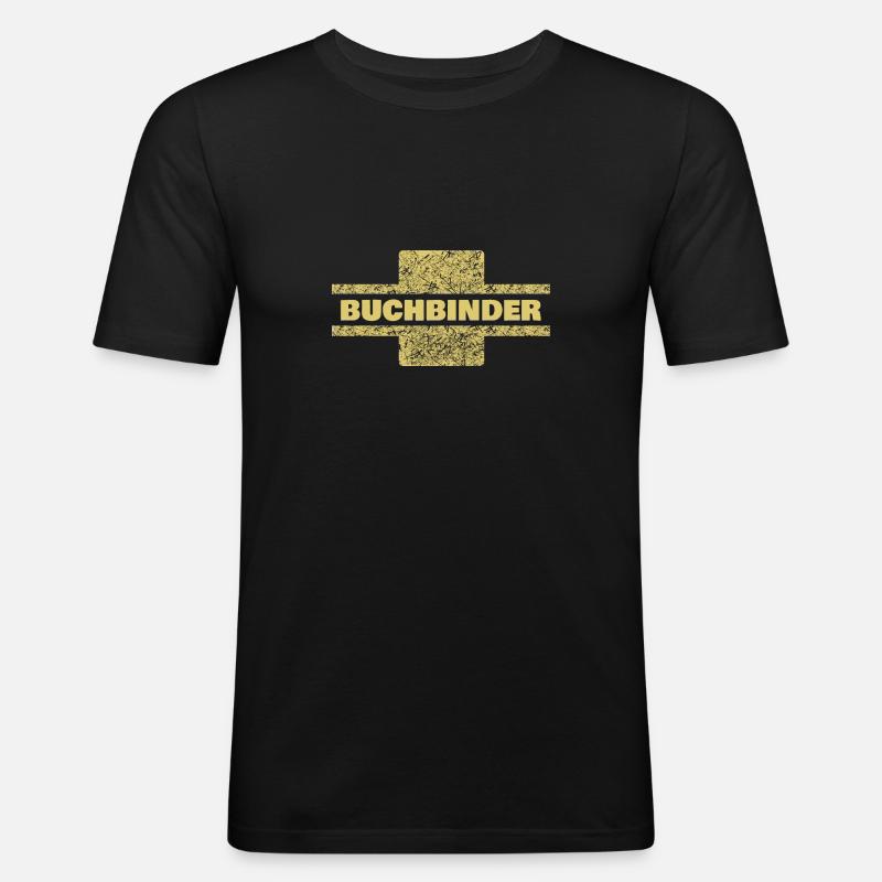 Beruf Buchbinder - Männer Slim Fit T-Shirt - Schwarz