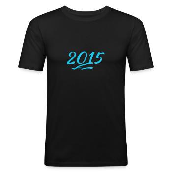 2015 - Men's Slim Fit T-Shirt - black - Front - Nik (191cm)
