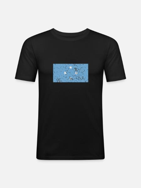Micronésie Micronésie - T-shirt près du corps Homme - noir