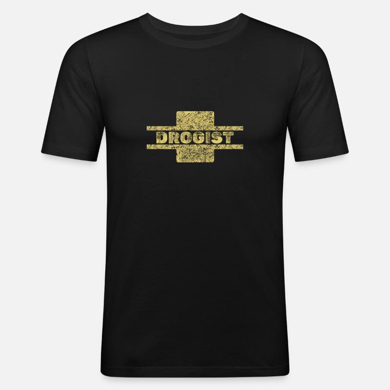 Drogist als Beruf - Männer Slim Fit T-Shirt - Schwarz