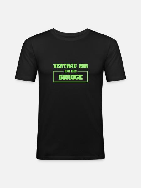 Funny Biologist - Men's Slim Fit T-Shirt - black