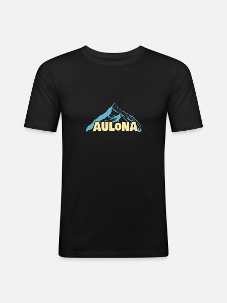Women's name Aulona - Men's Slim Fit T-Shirt - black
