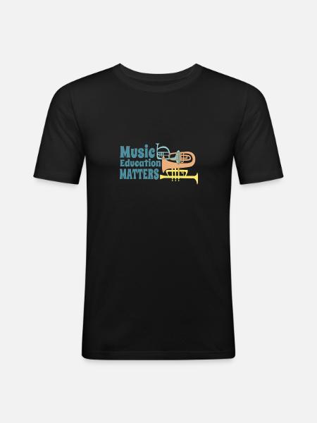 Music Education Matters Music Teacher - Men's Slim Fit T-Shirt - black