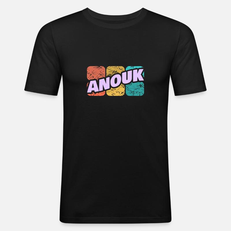 Anouk Anouk - Männer Slim Fit T-Shirt - Schwarz