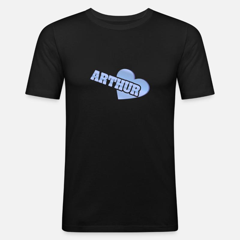 Gold Arthur - Männer Slim Fit T-Shirt - Schwarz