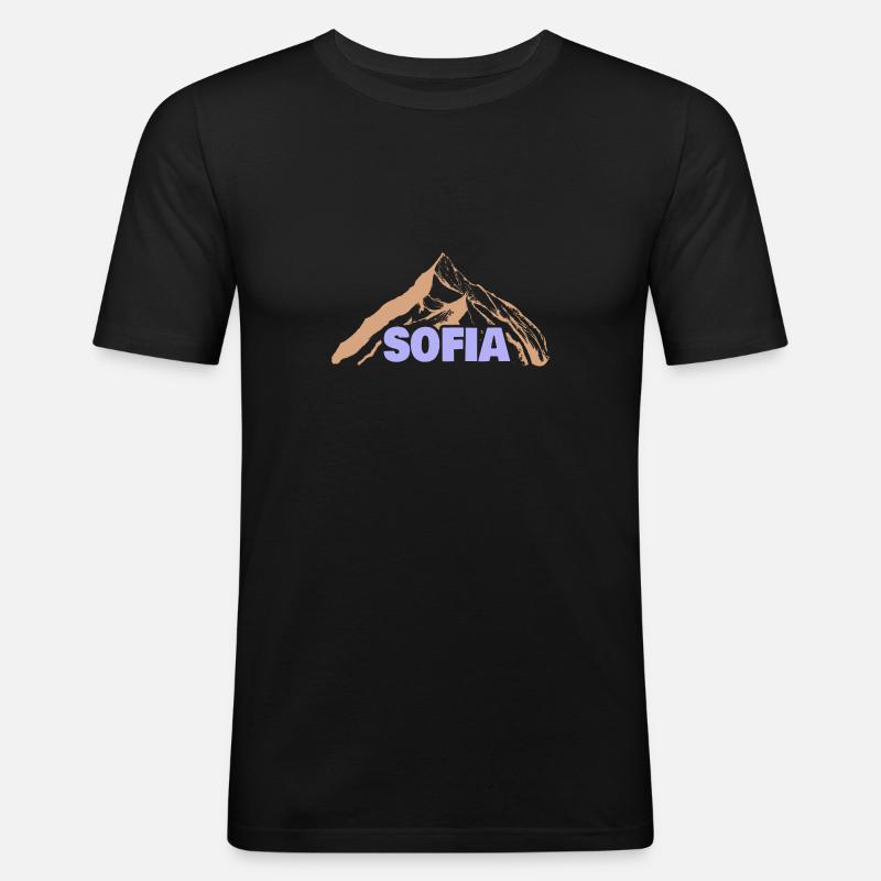 Sofia als Geschenkidee - Männer Slim Fit T-Shirt - Schwarz