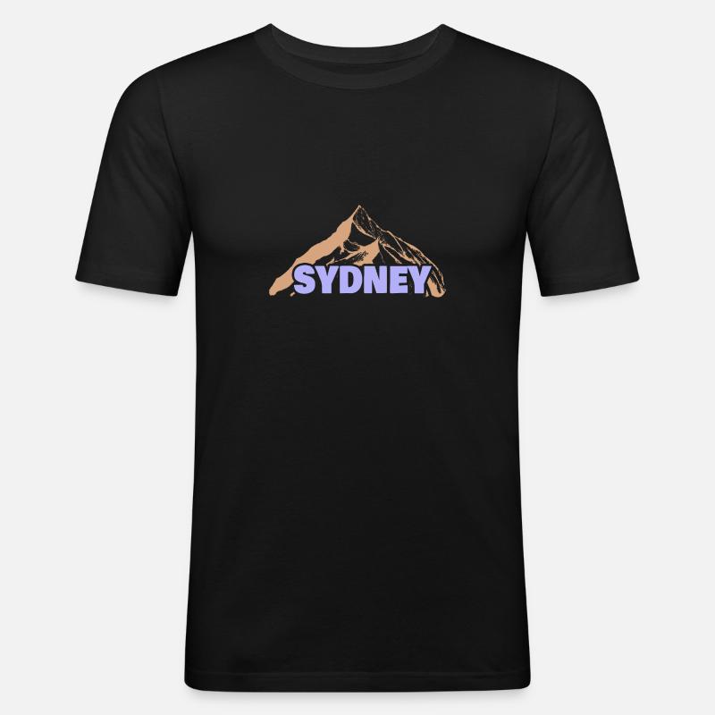 Sydney als Geschenkidee - Männer Slim Fit T-Shirt - Schwarz