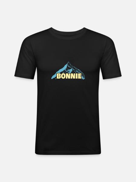 Bonnie as a woman's name - Men's Slim Fit T-Shirt - black