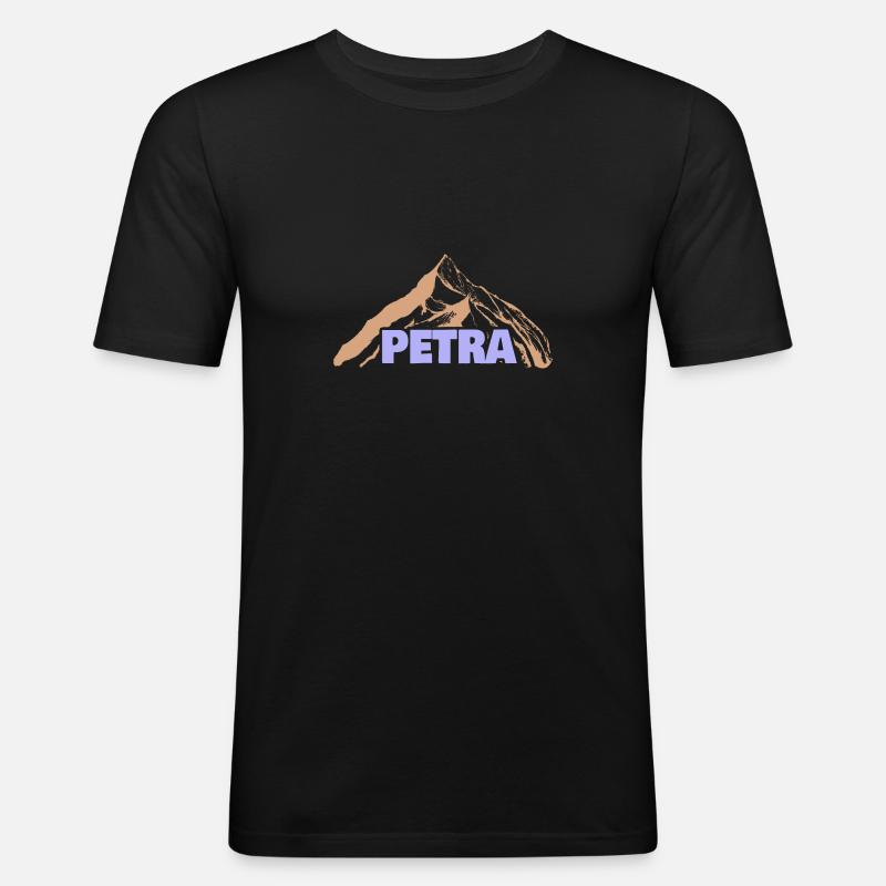 Geschenkidee Petra - Männer Slim Fit T-Shirt - Schwarz