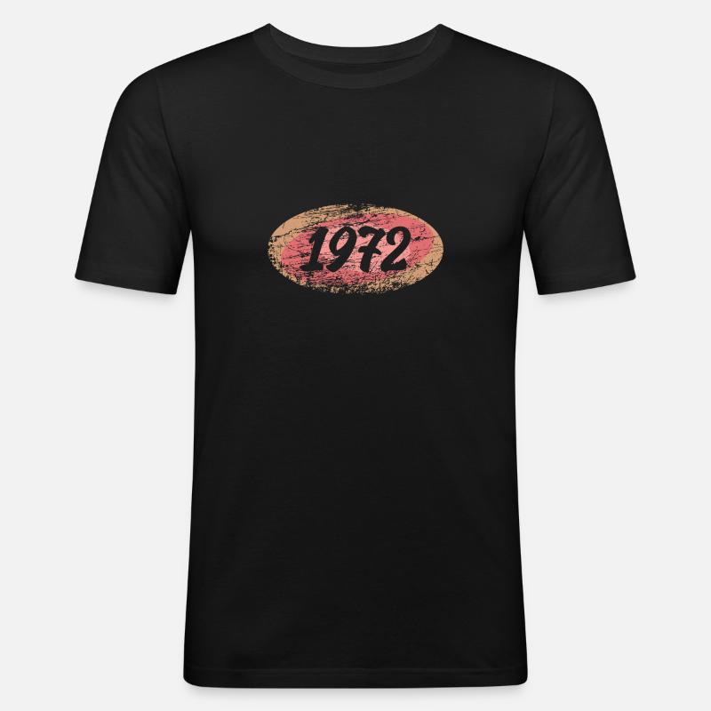 1972 - Männer Slim Fit T-Shirt - Schwarz