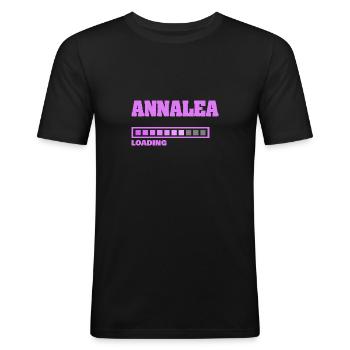 Baby Annalea - Men's Slim Fit T-Shirt - black - Front - Nik (191cm)