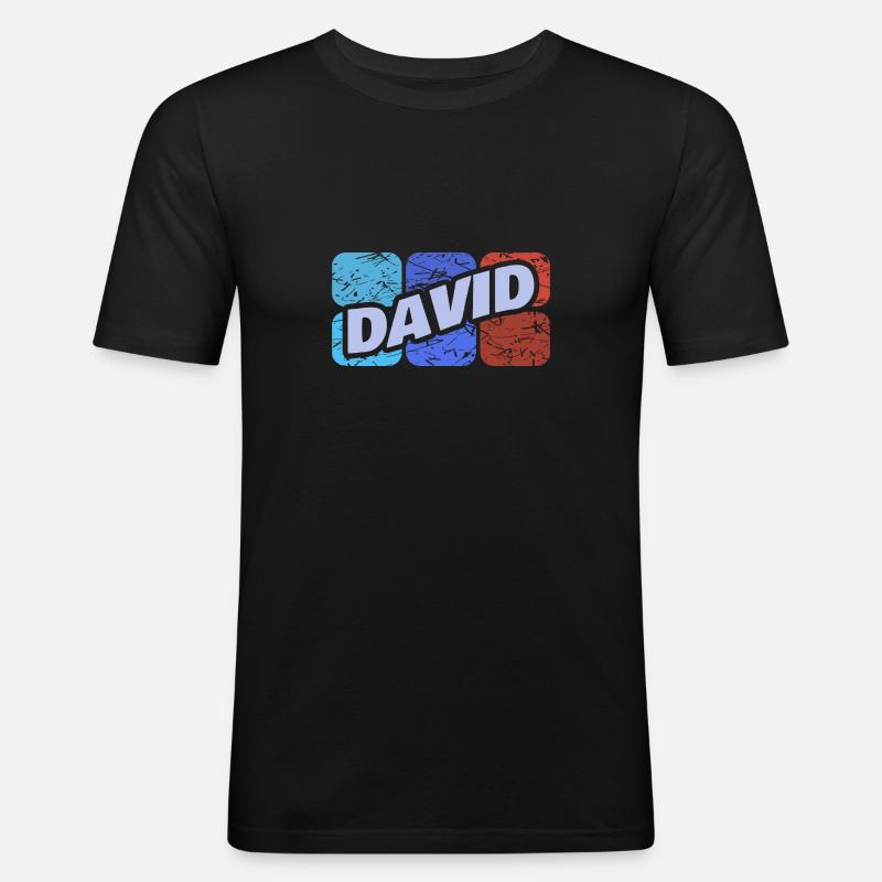 David as David - Men's Slim Fit T-Shirt - black