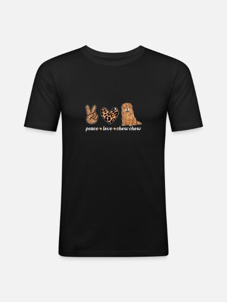 Chow Chow Dog - Men's Slim Fit T-Shirt - black