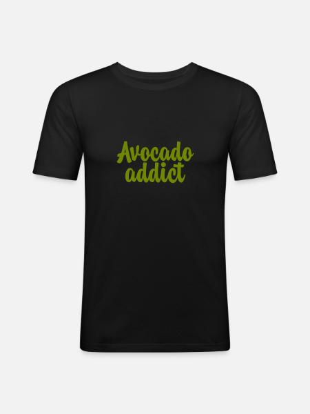 Avocado Addict - Men's Slim Fit T-Shirt - black