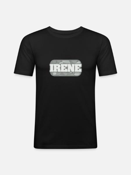 Irène comme santé - T-shirt près du corps Homme - noir