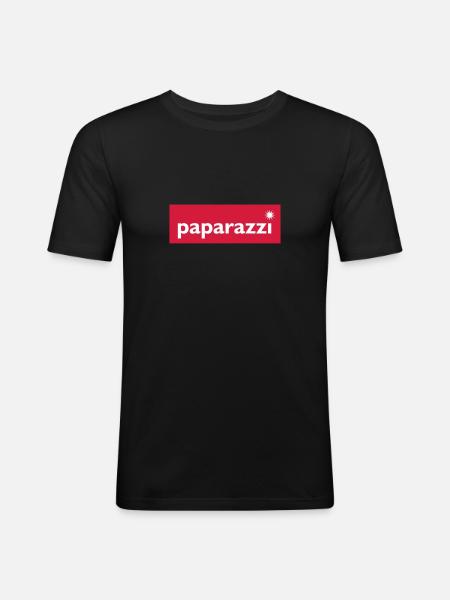 011 paparazzi - Men's Slim Fit T-Shirt - black
