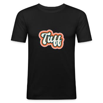Tuf dur - T-shirt près du corps Homme - noir - Devant - Nik (191cm)