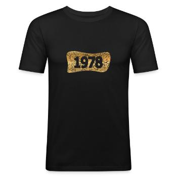 1978 - T-shirt près du corps Homme - noir - Devant - Nik (191cm)