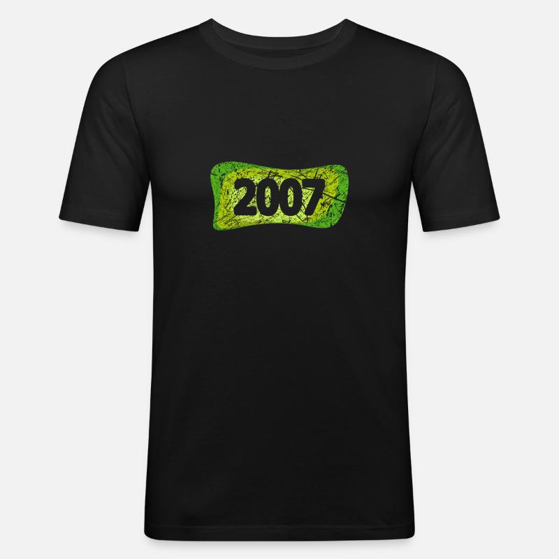 Witzig 2007 - Männer Slim Fit T-Shirt - Schwarz