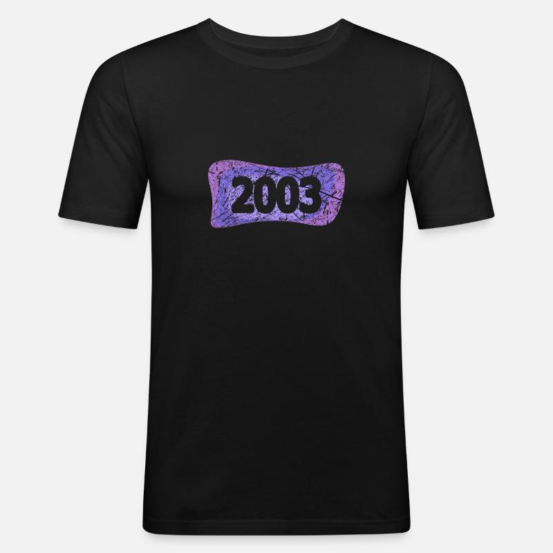 Studenten 2003 - Männer Slim Fit T-Shirt - Schwarz