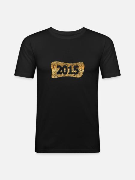 Gold Bar 2015 - Men's Slim Fit T-Shirt - black