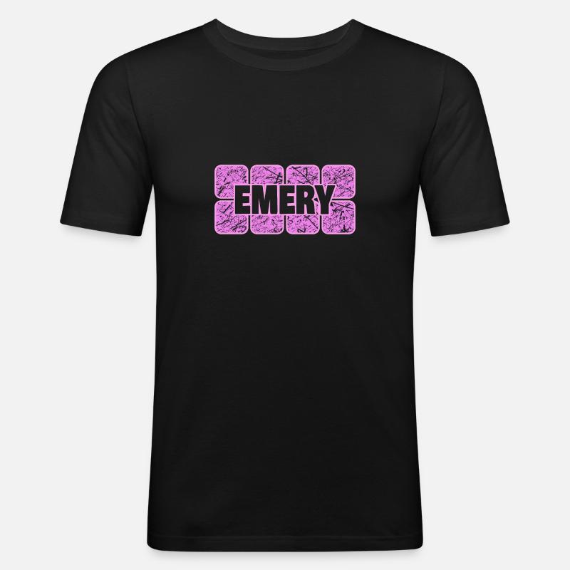 Ehefrau Emery - Männer Slim Fit T-Shirt - Schwarz