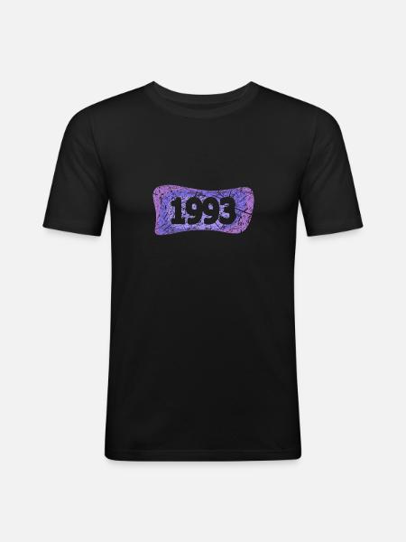 1993 - Männer Slim Fit T-Shirt - Schwarz