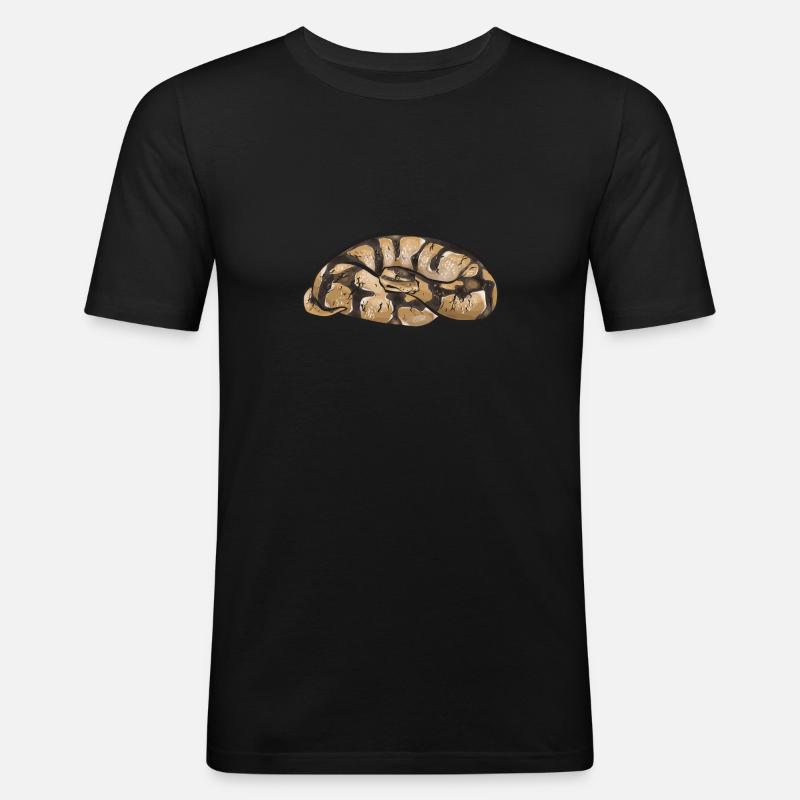 Ball Python Snake King Python - T-shirt près du corps Homme - noir