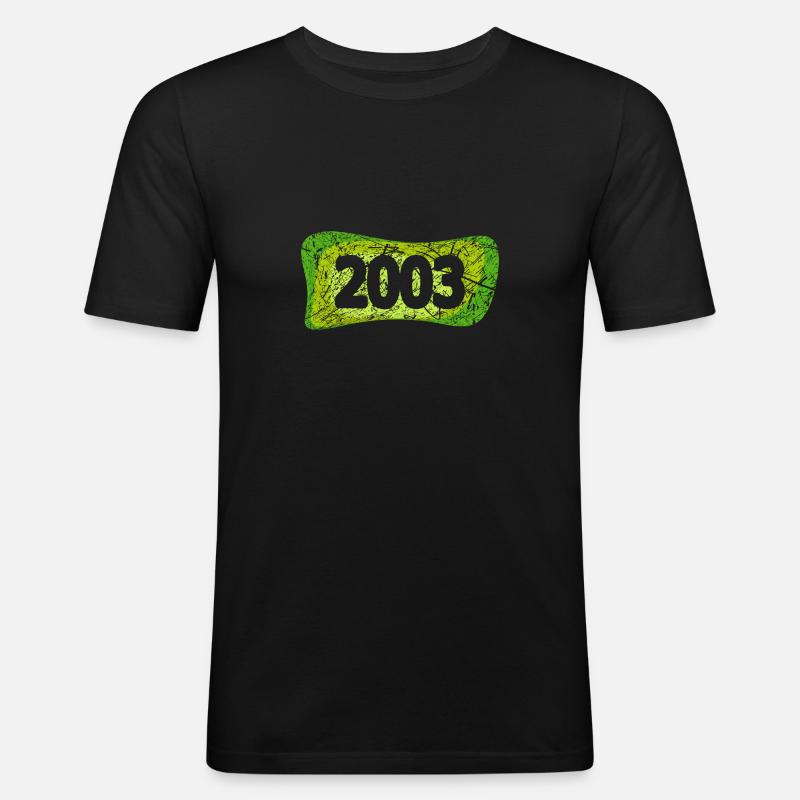 2003 - Männer Slim Fit T-Shirt - Schwarz