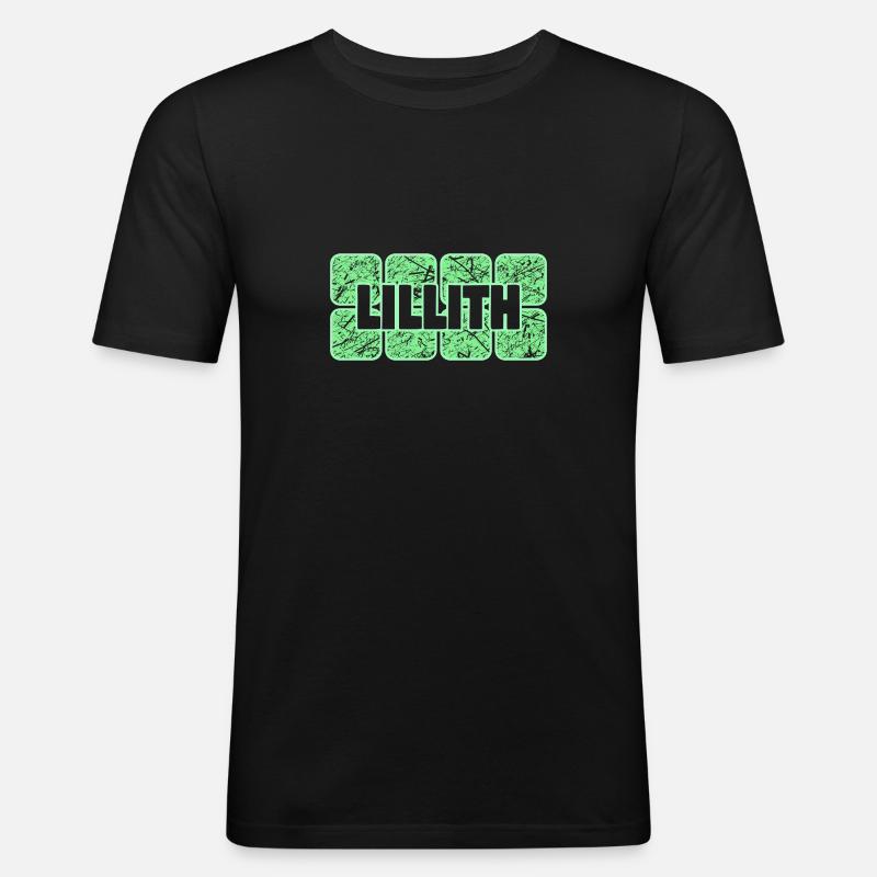 Lillith - Männer Slim Fit T-Shirt - Schwarz