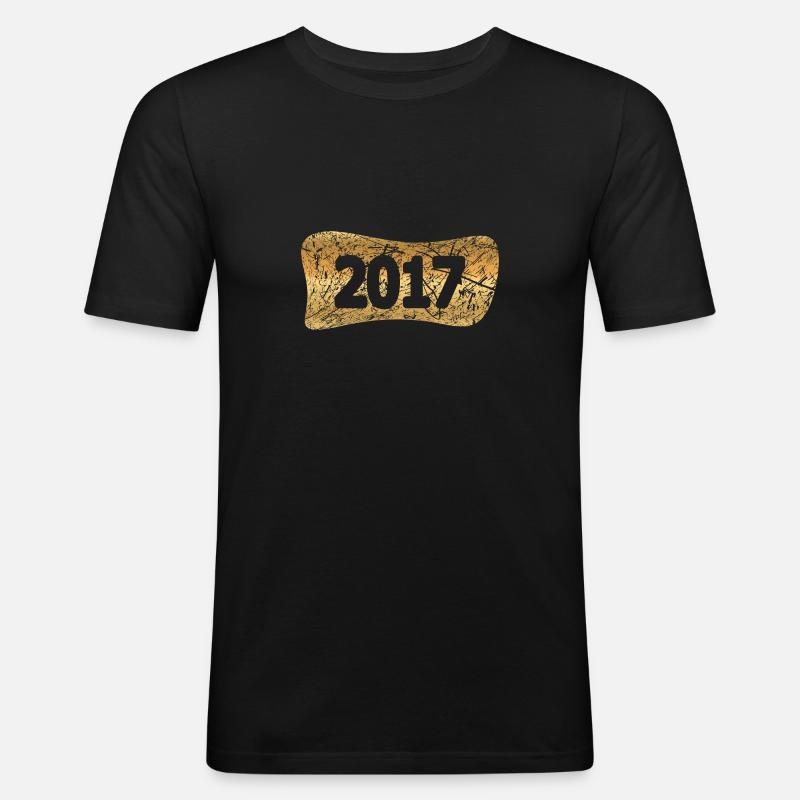 Edelmetall 2017 - Männer Slim Fit T-Shirt - Schwarz