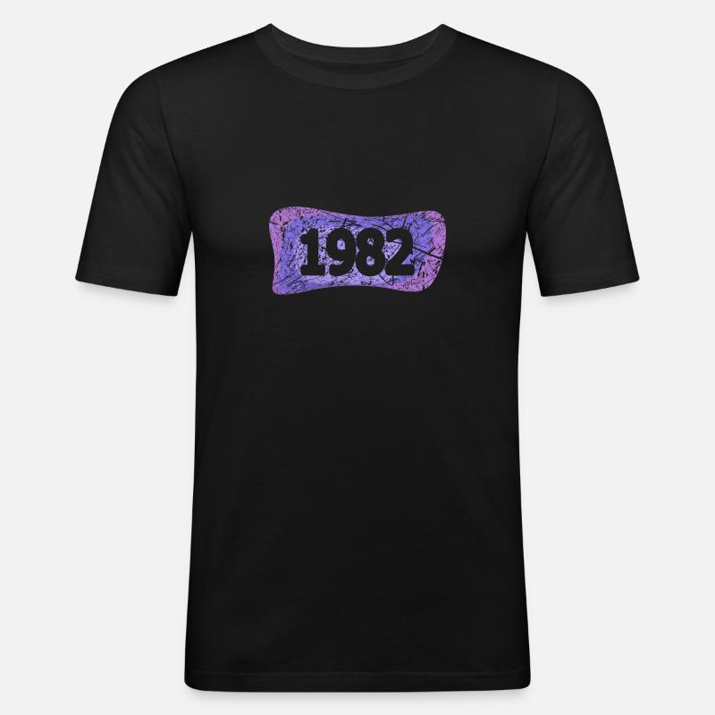 Studenten 1982 - Männer Slim Fit T-Shirt - Schwarz