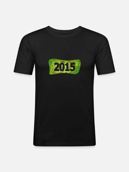 2015 2015 - Men's Slim Fit T-Shirt - black