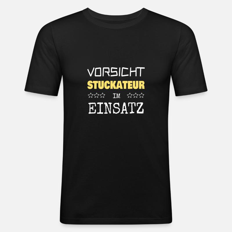 Gift for plasterer - Men's Slim Fit T-Shirt - black