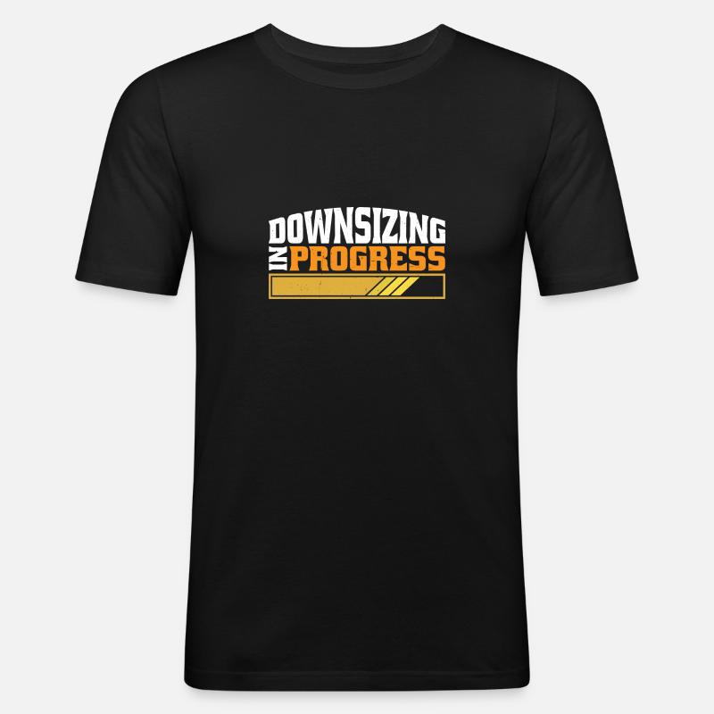 Downsizing In Progress 25 - Männer Slim Fit T-Shirt - Schwarz
