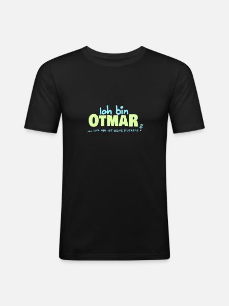 Otmar Otmar - Männer Slim Fit T-Shirt - Schwarz