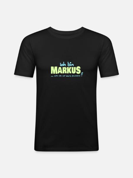 Gift for Markus - Men's Slim Fit T-Shirt - black