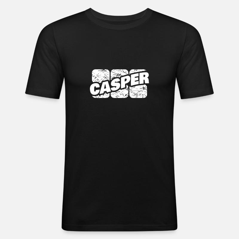 Casper Casper - Männer Slim Fit T-Shirt - Schwarz