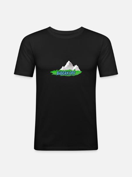 Beaver's head Beaver's head - Men's Slim Fit T-Shirt - black