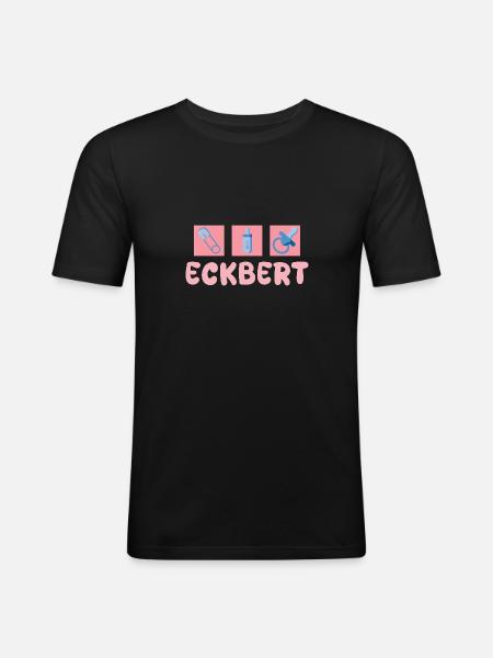 Geschenk für Eckbert - Männer Slim Fit T-Shirt - Schwarz