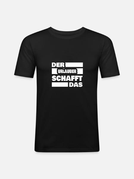 Holidaymakers as work - Men's Slim Fit T-Shirt - black