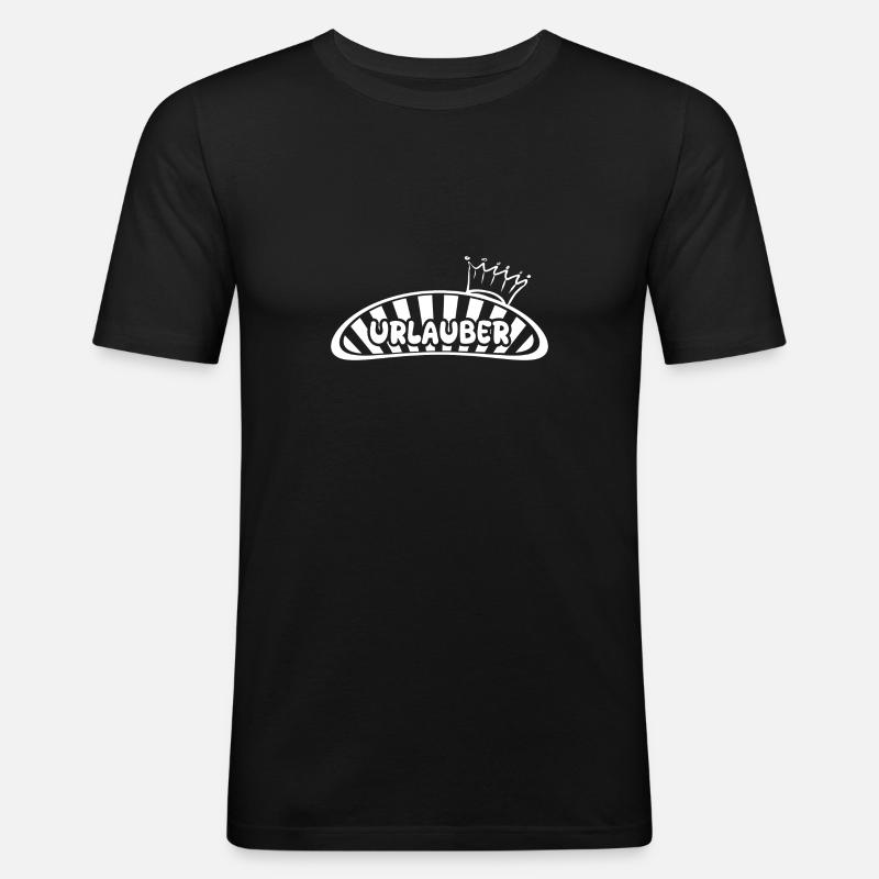 Beruf Urlauber - Männer Slim Fit T-Shirt - Schwarz