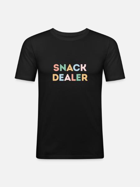 Snack-Händler Mama Mama - Männer Slim Fit T-Shirt - Schwarz