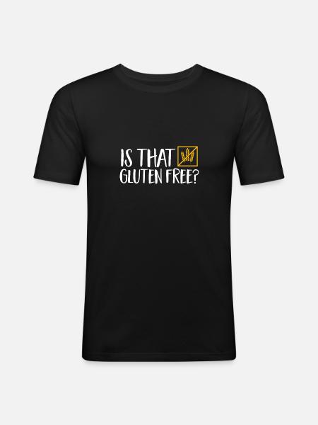 Gluten Free Gluten Intolerance - Men's Slim Fit T-Shirt - black