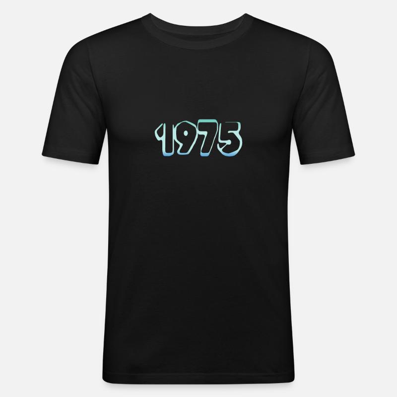 Eisblock 1975 - Männer Slim Fit T-Shirt - Schwarz