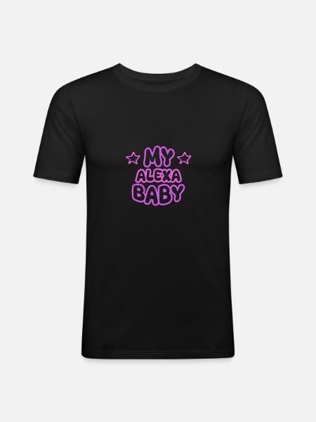 Alexa as a first name - Men's Slim Fit T-Shirt - black